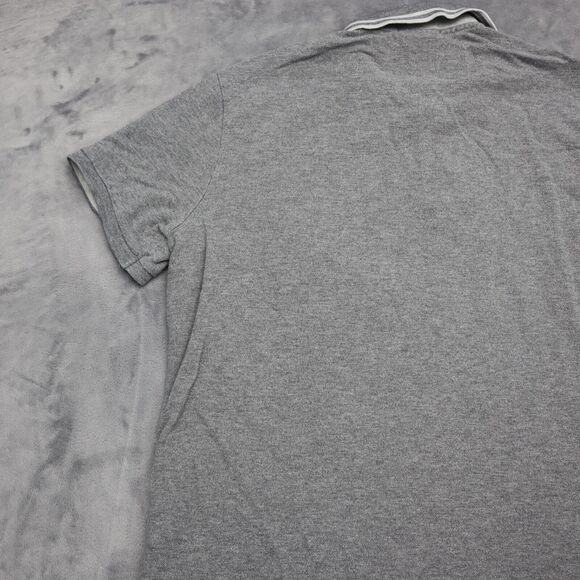 Ralph Lauren Shirt Mens L Gray Custom Fit Chest Button Short Sleeve Collared Top - Picture 13 of 16